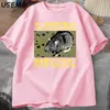 T-shirt maschile in stile giapponese perso nella maglietta del mouse formaggio da uomo a maniche corta maglietta da uomo t-shirtq240425