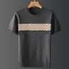 Herr t-skjortor 2024 plus size hösthalv ärm tröja herrar kort t-shirt broderi casual line topp stor