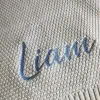 sets Custom Baby Name Blanket Knitted Newborn Blankets Stroller Wrap Infant Swaddle Kids Inbakeren Stuff for Monthly Toddler Bedding