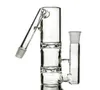 Clear Double Cyclone Glass Ash Catcher 45 grader 14mm 18mm Ashcatcher Dis Perc Ash Catchers Smoking Bong Accessories Dab Tools262G8123183