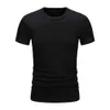 Herenpolo's 100%katoenen T-shirt voor mannen Ronde nek Sport T-shirts Gym Fitness Running Reding Casual Ademende korte mouw Sportswearl2404