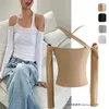 Camicie da donna Ins American Style Nicchia Design croce Off-Shoulder Sleeve Slip Fit Slinging Inspirational Two-Vie Short Sexy T-shirt sexy