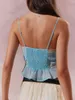 Women s Lace Cami Spaghetti Strap Sleeveless Crop Top See-Through Camisole Square Neck Tank Tops Y2K Slim Fit Shirt 240418