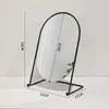 Mirrors Metal Oval Cosmetic Mirror Simple Desk Standing Dressing Mirror For Bedroom Bathroom Korean Hairdressing Mirrors Home Decoration