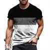 Męskie koszulki 2022 Summer Funny Printed T-shirt Men 6xl Modna Modna Koszczona Kosze w paski 2404