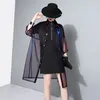 Stage Wear 2024 Homemade Color Changing Loose Medium Long Laser Perspective Sunscreen Shirt Outer Coat Women's 253