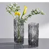 Vasen Falten transparenter Glas Vase Schreibtisch Dekoration Hydroponik Blumen Blumen Arrangement moderne Wohnkultur Blumen