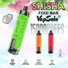 Authentic Feed Bar 15000 Puffs Disposable Vapes Mesh Coil Shisha hookah Crown Bar JNR Detachable E Cigarettes Digital Display Puffer 15k Vaper Al Fakher Big Cloud