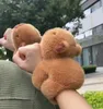 Gefüllte Plüschtiere schöne Capybara Tier Slap Snap Wrap Armband Armband Plüsch gefülltes Tier Kaii Capybara Handring Armband Kid Lustige Spielsachen