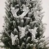 Декоративные фигурки 6 шт. Рождественские украшения золото и серебряный ангел кулон -херуви