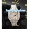 Hot Selling Top Brand Custom Design Men Woman Luxury Hand Set Iced Out Diamond Moissanite Watch från Indian Exportör