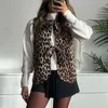 Kvinnors västar kvinnor y2k ärmlös randtryck skjorta slips front peplum coquette blus söt sommar snörning gå ut babydoll topp leopard