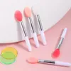 Makeup Brushes Pink Lip Brush Protective Holding Dustproof Covers Simple Convenient Silicone Anti-Lost Sleeping Mask Dust