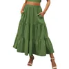 Gonne da donna gonna maxi maxi grande hem beach bohémien elastic waist party slim long streetwear faldas