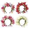 Coix de cheveux Bougettes de fleur Femme mariée pour la fête de mariage fournit des guirlandes florales couronnes