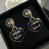 Fashion Designer Orecchini per lettere di cuore per lettere di marca 925 Silt Silt di alta qualità Copper Women Famous Women Crystal Pearl Earring Wedding Birthday Birthday Gioielli per la festa di compleanno