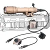 Lights SureFir M600 M300 M300A M600C Taktisk ficklampa Vit LED -ljus Hot Button Pressure Switch Fit 20mm Rail Airsoft Accessories