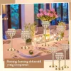 18 pièces en cristal Bougeoir en vrac Stick Center Decoration Table Mariage Home 240410