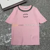 Kort ärmstickor Topp Women Crew Neck Knitwear Spring Summer Sticked Tee Casual Style Knitwears