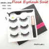 2024 Hot False Eyelash Suit Three Pairs Of Magnetic Eyeliner Set Magnet Three-Dimensional Multi-Layer 3D False Eyelashes 243