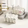 Vävnadslådor servetter akrylvävnadslåda Holder Cream Style Tissue Box Dispenser Servikelarrangör för badrums Ansiktsbeekkin Box Face Paper Holder Holder