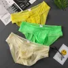 Męskie luksusowe bieliznę 3PC Briefs Ice Silk U Torebka Mężczyzn Seksowna bielizna Niski letnie majtki Man Sea Satin Lashing Drofobls Kecks stringi 1519