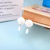 Studörhängen Banny Pink Beach Seashell Pin For Women Böhmen Guldfärg Emaljvit Pearl Uttalande örhänge Brinco