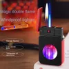 Der neue Double Fire Direct Impact Random Switch Lighters Creative Perspektive transportiert mit schillernden Beleuchtung Großhandel
