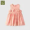 Abiti da ragazza Abito da bambina in pizzo 18-36 mesi Abito Summer Sleeveless Sweet and Cinge For Girls Babyl2404