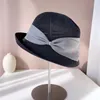 Berets 202404-IL INS Summer Japan Washi Materials Mearnable Lightweight Gearl Libbon Grace Lady Buckte Cap Women Leisure Hat Hat