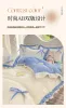 sets Blue Lace Ruffle Bowknot Duvet Cover Bed Skirt Linens Pillowcases Luxury Bedding Set For Girls Woman Decor Home
