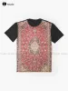 T-shirt Floral Antique Persian Carpet Print Graphic TShirt Red Shirts For Women Digital Printing Tee Shirts Christmas Gift New Popular