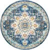 Carpets Blue Blue Boho Chic Medallion Médaillon en détresse sans grenail