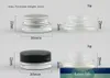 3G Mini Clear Glass Cream Jar 3ML Cosmetic Container Makeup Jar Pot With Black Silver Lock Screw3848260