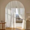 Rideau blanc dentelle transparente poche de poche luxe en tulle armoire de fenêtre française rideaux salon décoratif décoratif décor