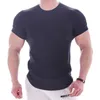 T-shirts masculins Nouveaux hommes T-shirts d'été High Elastic Slim Fit T-shirt Hommes à séchage rapide