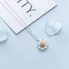 Pingentes de pingentes inzareal 925 colar de pendente de flor amarela de prata esterlina para mulheres elegantes Acessórios fofos de moda de jóias finas 2024 Presente