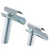 Bathroom Sink Faucets Chrome Plated Brass & Glass Material Deck Mounted Cold Water Of Mixer