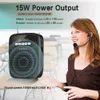 Conférenciers portables SHIDU 15W Amplificateur vocal portable Microphone FM Radio AUX AUDIO