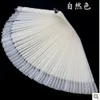 New Arrive 50 PCS False Nail Art Board Tip Stick Sticker Polish Foldable Display Beauty Practice Fan Clear White Tablero De Arte De Unas Postizas