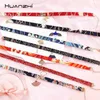 Pendants Huanzhi 2024 Colorful Japan Bird Mountain Fan Pendant Choker Ribbon Fashion Collier de chaîne courte pour les femmes