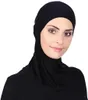 Hijabs Ramadan Islamiska muslimska underkörfkvinnor Veil Hijab huvud halsdukar muslimska kvinnor halsduk turbans huvud för kvinna hijabs kepsar hatt d240425