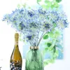 Flores decorativas simuladas Carra de caranguejo azul simulada Crisântemo Plantas Artificiais Matrimonia de Vidrai Decoração de Casamento em casa 1PCS