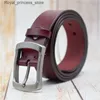 Belts Mens belt black/purple/green/coffee/blue/red 3.8CM wide Trouser belt suitable for luxury designer jeans belt Q240425