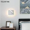 Wandlampen LED SLAAPKAMER BEDBADER LICHT LAMP Simple Guest Studie Room Ronde vierkante dubbele regeling Roteren