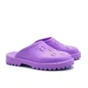 designer sandaler tofflor glider glider skjutreglage sandal kvinnors glid g rum hög perforerad ihålig gelé färger gummi ensam svart röd vit orange rosa grön#56#