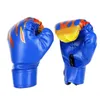 Vection de protection des enfants Gants de boxe Unisexe Pu Flame imprimé Fight Protector Fitness Sanda Sports Gants 240424