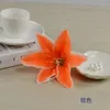 装飾的な花5 PCSインチウェディングデコレーションユリ車スクラップブッキングのための人工絹の花の頭