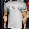 T-shirt maschile palestra fitness maschi magliette divertenti stampa grafica estate sovradimensionata 100% cotone t-cotone t-sile grandi dimensioni a maniche corte magnella