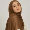 Hijabs nya muslimska hijabs för kvinnor halsduk tunna slakar femme musulman mjuk viskos rayon headscarf islamisk turban pannband 190x85cm d240425